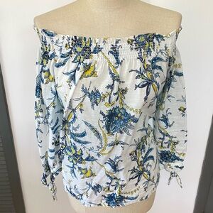LOFT Floral Off the Shoulder Top